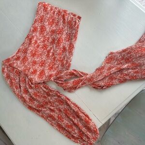 NWT Lulus Grow Toward Love Floral Print Pleated One-Shoulder Top M